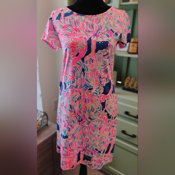 NWOT Lilly Pulitzer Marlowe Head In The Sand Bird Print Pima Cotton Dress Sz XS - Picture 1 of 7